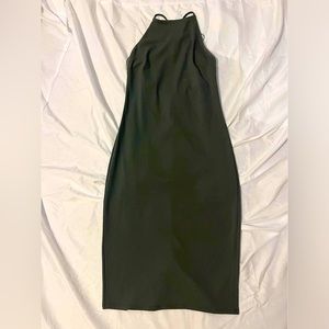 Green Halter Bodycon Dress